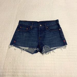 501 Levi’s Denim Shorts Raw Hem